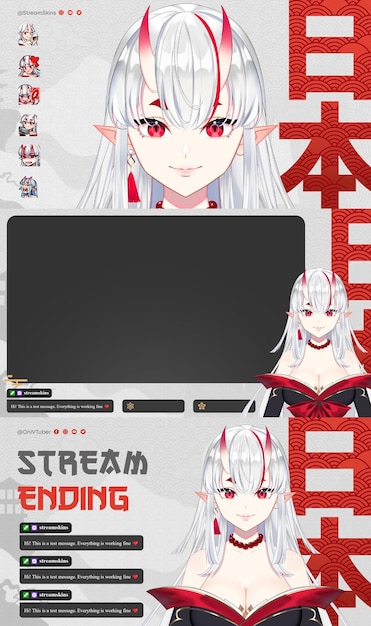 oriental vtuber stream package vtuber model rigging