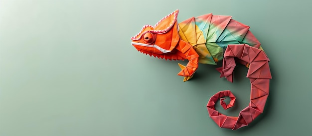 Origami camaleonte origami animali AI Generativo