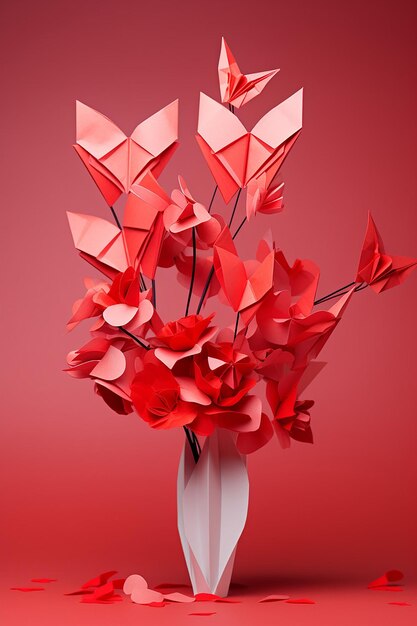 origami concettuale per il giorno di San Valentino