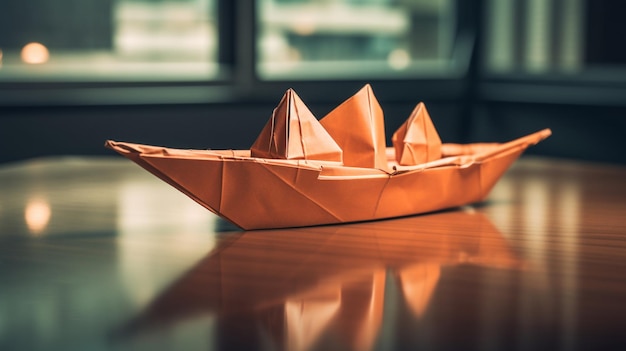 Origami della nave di carta