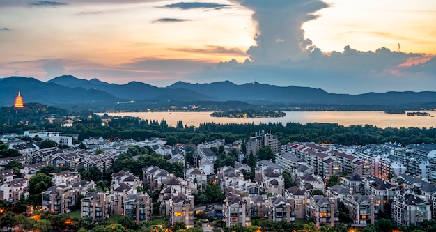 Orizzonte Cina della città di Hangzhou