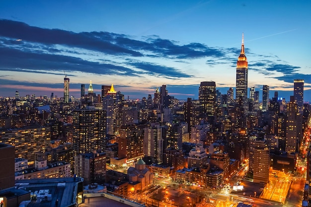 Orizzonte del centro di New York City