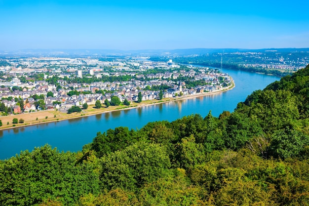 Orizzonte della città di Coblenza in Germania