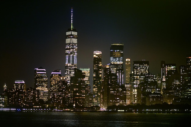 Orizzonte della città di New York alla notte USA