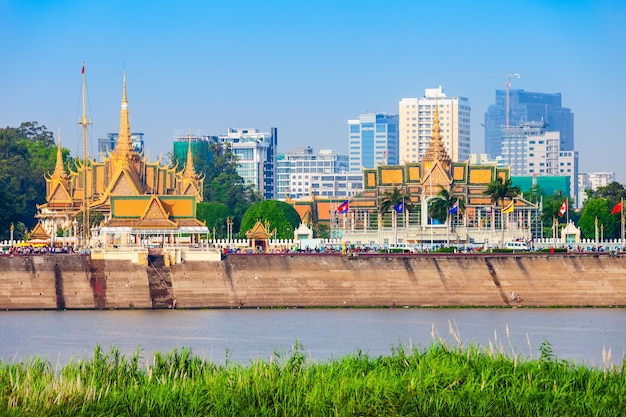 Orizzonte della città di Phnom Penh Cambogia