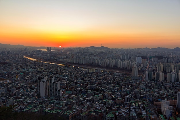 Orizzonte della città di Seul