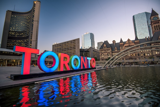 Orizzonte della città di Toronto, Ontario, Canada