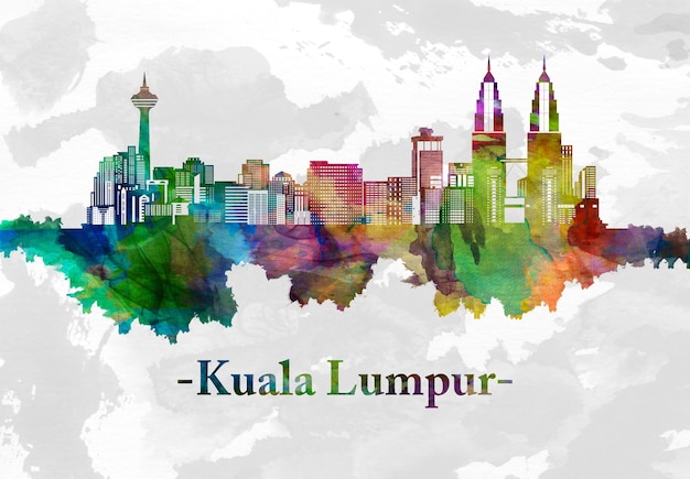 Orizzonte di Kuala Lumpur Malesia