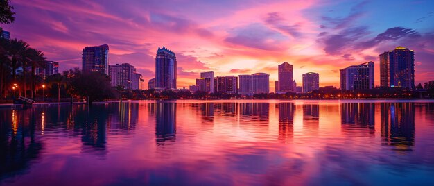 Orlando città bellissima vista panoramica del sole