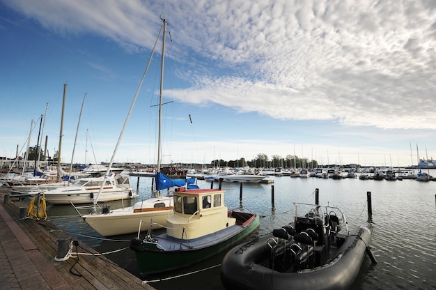 ormeggio Marina nel centro di Helsinki, in Finlandia