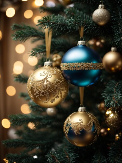 Ornamenti appesi a un albero di Natale
