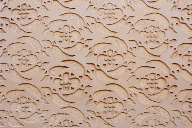 Ornamento da parete beige all'esterno a Segovia Spagna Motivo arabo ornato orientale