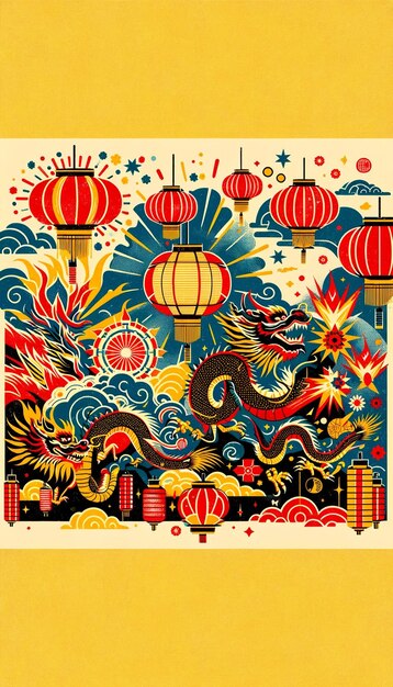 Ornamento del Capodanno cinese Dragon Papercut Art