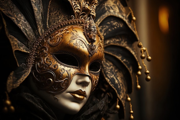 Ornamento della maschera dal carnevale tradizionale di Venezia