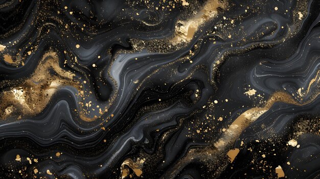 Ornamento dorato naturale di marmo nero orno russo sfondo di consistenza per il design del prodotto