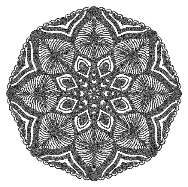 Ornamento mandala nero