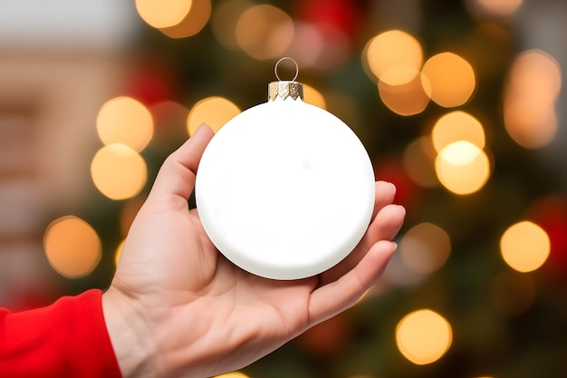 Ornamento natalizio a forma di palla vuota Ornamento Natalizio Mockup
