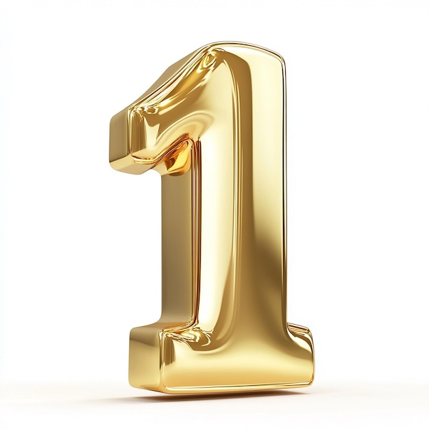Oro 3d numero 11 isolato su sfondo bianco