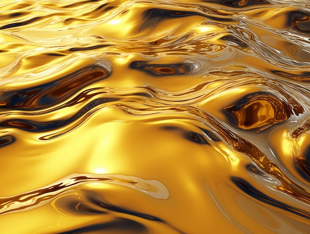Oro giallo acqua astratto sfondo strutturato AI generato