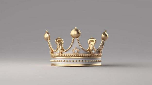 Oro Royal King Crown su sfondo bianco