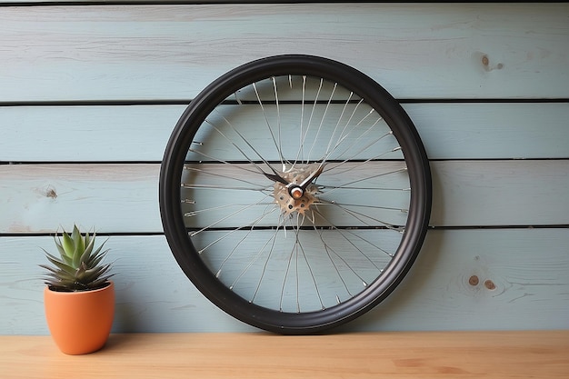 Orologio a ruota di bicicletta riciclato
