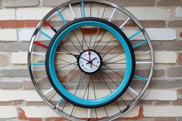 Orologio a ruota di bicicletta riciclato