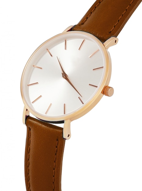 Orologio classico da donna in oro quadrante bianco