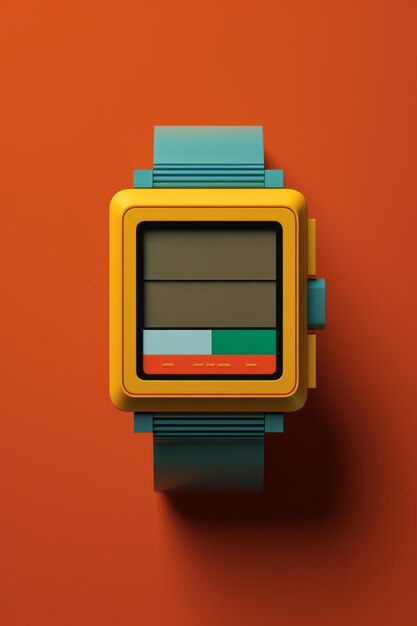 Orologio da polso in stile moderno e retrò dal design a colori di lusso Creato con la tecnologia Generative AI