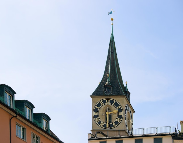 Orologio della Chiesa di San Pietro a Zurigo, Svizzera