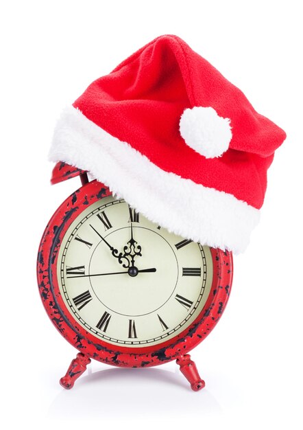 Orologio di Natale con cappello da Babbo Natale