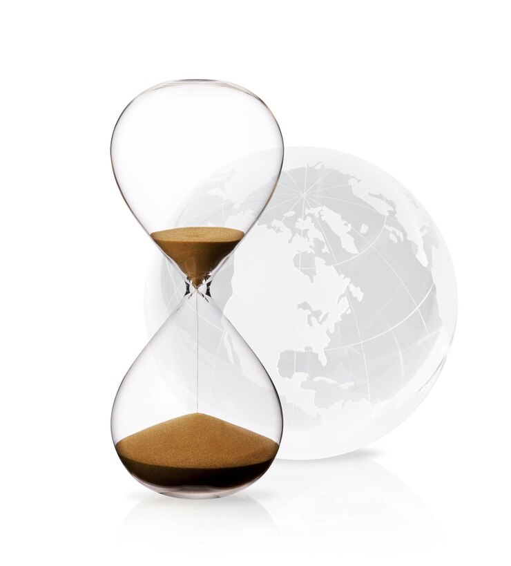Orologio di sabbia Globo su bianco