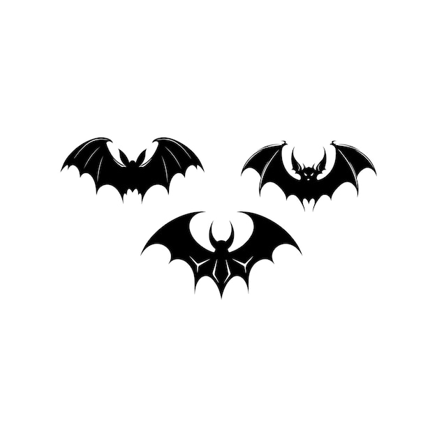 Orribile sciame di pipistrelli neri isolati su uno sfondo bianco Halloween vector background generative ai