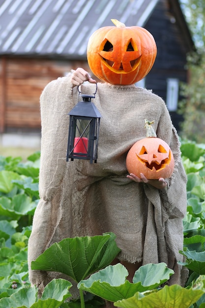 Orrore demoniaco testa di zucca