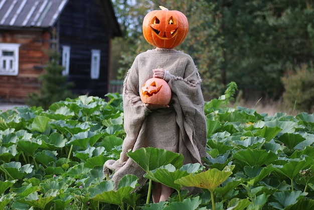 Orrore demoniaco testa di zucca