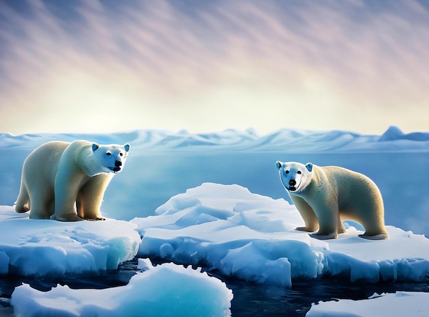 Orsi polari nell'Artico