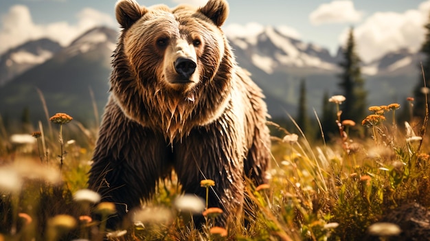 Orso grizzly bellezza nella natura