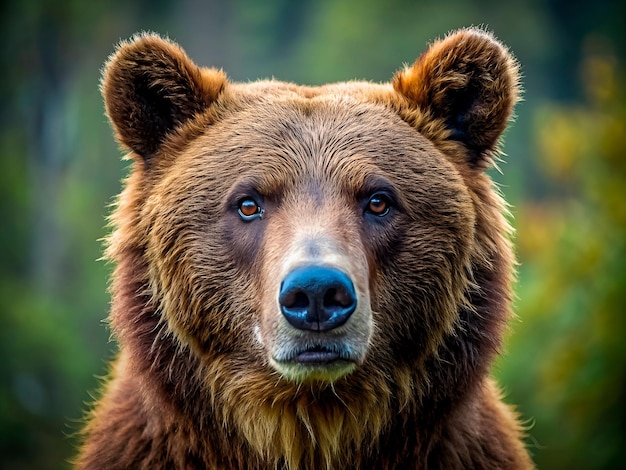 orso marrone che guarda dritto nella telecamera