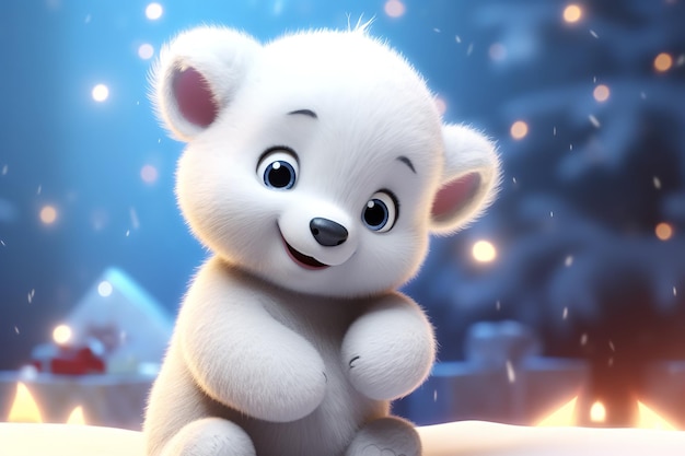 orso polare bambino invernale