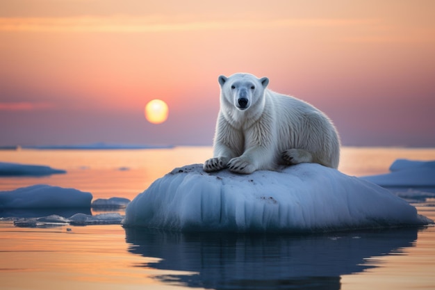 Orso polare Ursus maritimus sulla banchisa