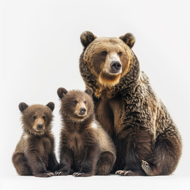 orso su sfondo bianco