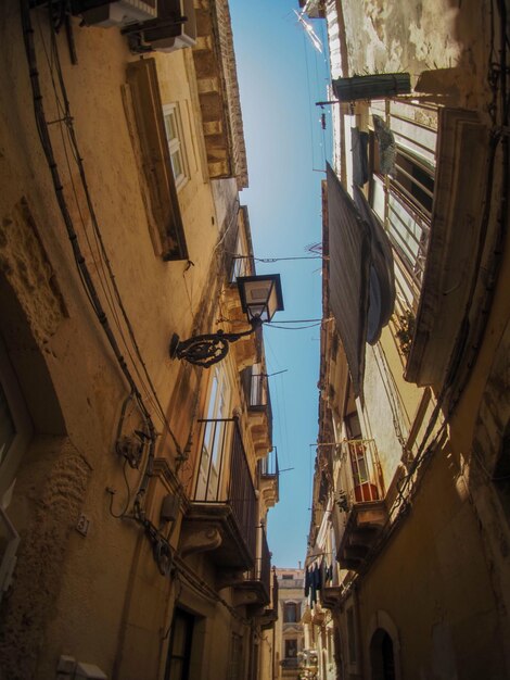 Ortigia Città vecchia di Siracusa con piccole strade