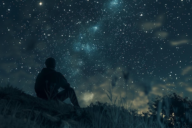 Osservare le stelle sotto un cielo notturno limpido