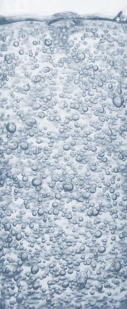 Ossigeno cosmetici gel macro foto sfondo con bolle di ossigeno