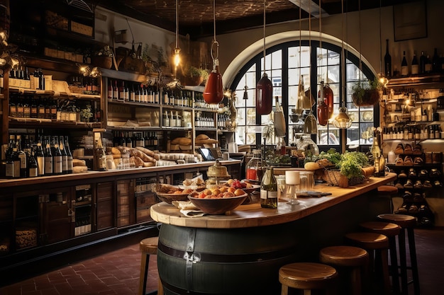 Osteria tradizionale italiana con wine bar e salumi