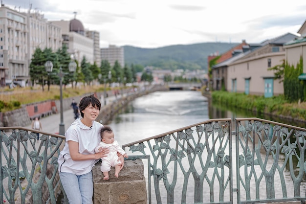 Otaru Canal e genitore e figlio