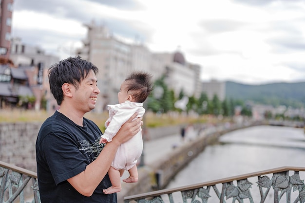 Otaru Canal e genitore e figlio