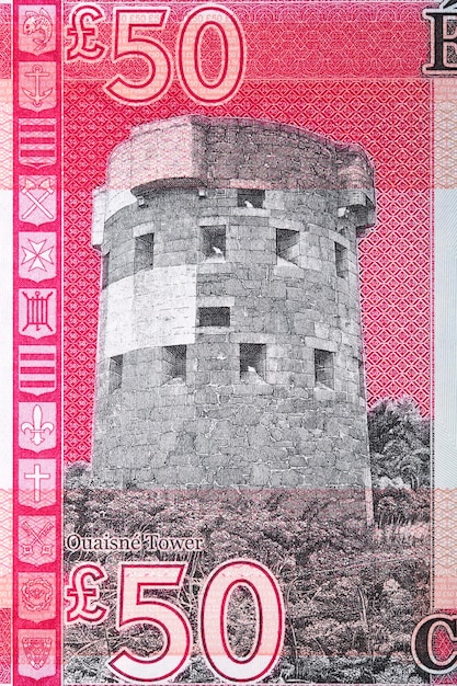 Ouaisne Tower di Jersey soldi sterline