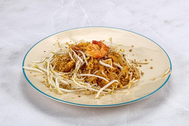 Pad thai noodle con gamberi