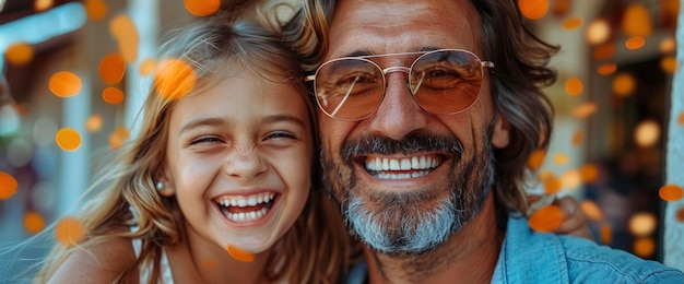 Padre e figlia che festeggiano con il trofeo in mano