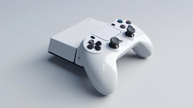 Padroneggiare il gioco Avvicinati e diventa personale con questo elegante controller bianco IA generativa Prova l'emozione di gioco definitiva con questo accessorio high-tech